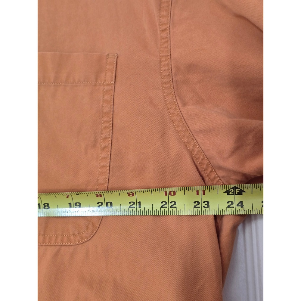 Columbia Mens Burnt Orange Long Sleeve Button Down Cotton Shirt Large - Picture 4 of 6